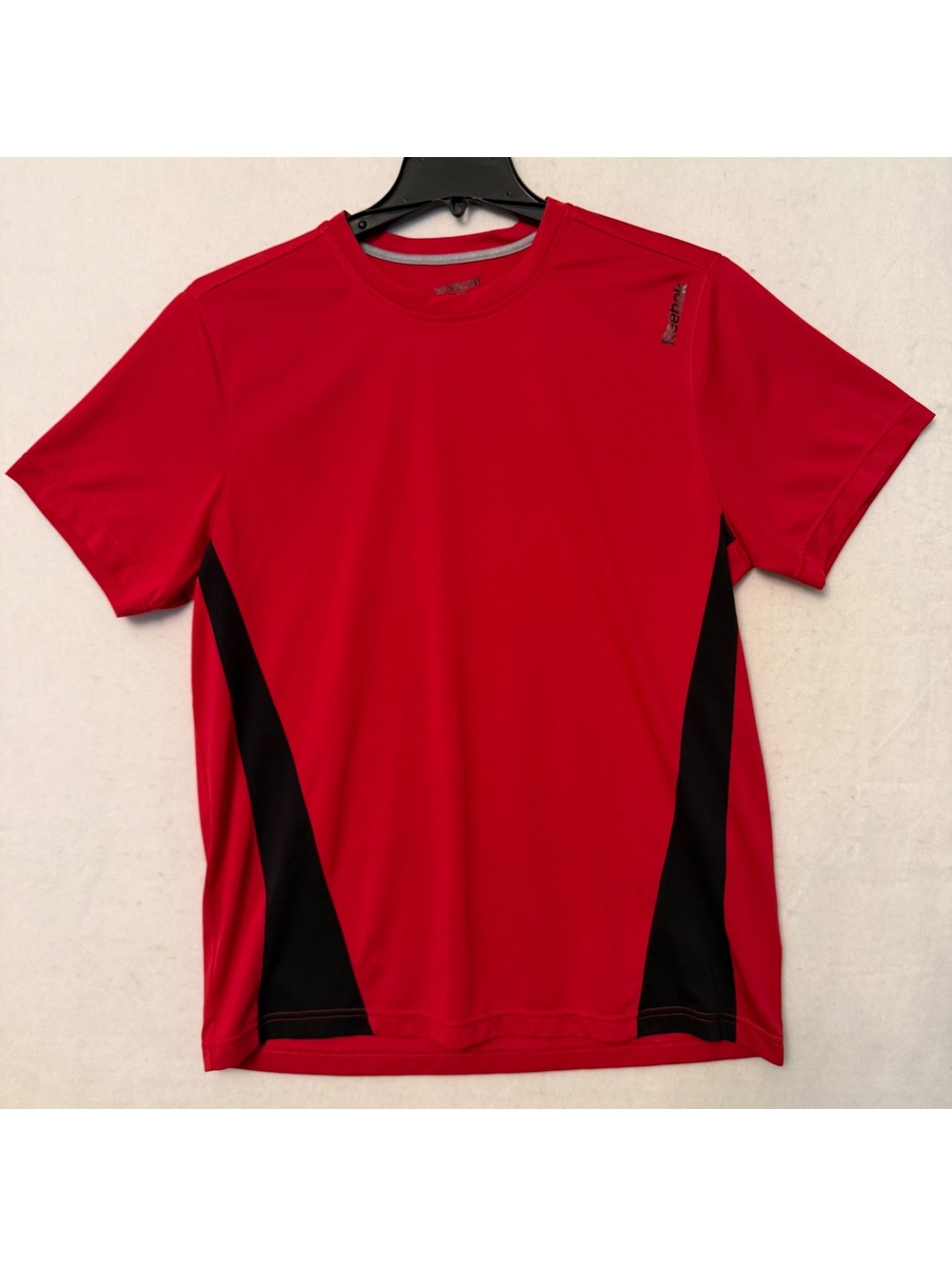 Reebok Workout Ready Performance T-Shirt Men's Large Red & Black Short Sleeve